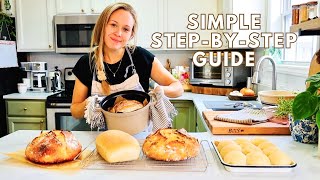 My Easy GUIDE To Making Foolproof SOURDOUGH BREADS  BAKE WITH ME [upl. by Naginnarb391]