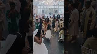 When the bouquet toss goes wrong 🥴 wedding weddingbouquet weddingfails weddingday weddingvideo [upl. by Pegg956]