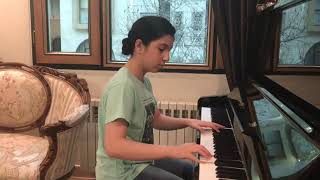 My student Saghar playing Khaterkhah on piano خاطر خواه [upl. by Jonathan]