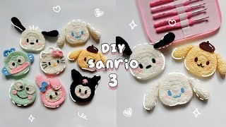 ♡ Crochet Sanrio Pouch Tutorial 3 Pochacco Pompompurin amp Cinnamonroll  3in1 pattern ♡ [upl. by Orsa400]