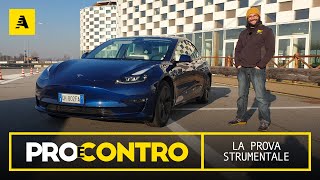 Tesla MODEL 3 2022  PRO e CONTRO  PROVA STRUMENTALE [upl. by Rolfston]