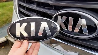 How to change the front hood emblem badge on a Kia Sportage SL MKIII 20102015 [upl. by Esch]