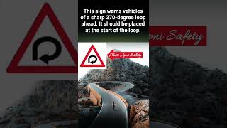 270 degree loop sign board roadsafety safetyfirst roadsafetyawareness [upl. by Naujik]