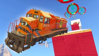 MEGA RAMPA 911000 IMPOSIBLE ESPECIAL TREN SORPRESA  GTA V ONLINE [upl. by Adnamar]