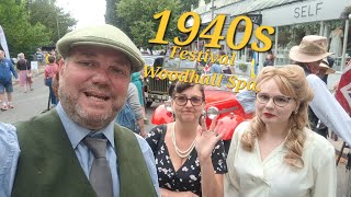 1940s Festival Woodhall Spa Lancaster and Spitfire fly past WS40sFest home front ragtime rewind [upl. by Htiekram]