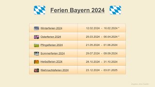 Ferien Bayern 2024 [upl. by Nugent463]