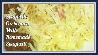 Using the KitchenAid Pasta Extruder PLUS Spaghetti Carbonara Recipe [upl. by Adnolaj]