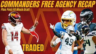 Washington Commanders Free Agency Recap  Mock Draft  KUWTC S3E33 [upl. by Salamanca]