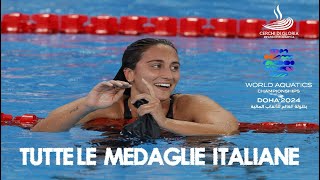 Mondiali Nuoto 2024 Tutte le medaglie vinte dallItalia a Doha [upl. by Lenny349]