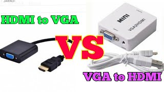 Unboxing dan Review cara pemasangan converter VGA ke HDMI kelayar tv bukan HDMI ke VGA [upl. by Leff229]