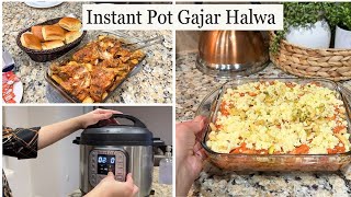 GAJAR HALWA INSTANT POT RECIPE  WINTER SPECIAL DESSERT  HOMEMADE KHOYA🧡 [upl. by Pressman]