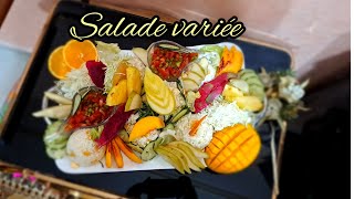 salade variée decoration حصري هانا يالالة سلطة راقية ديال تحميرة الوجه وجديها لضيوفك [upl. by Omrelliug]