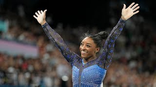 Simone Biles wins gold in womens allaround gymnastics at 2024 Paris Olympics [upl. by Breena581]