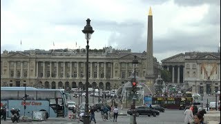 Paris France Pont de la Concorde Place de la Concorde [upl. by Pinchas349]