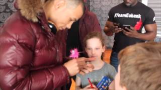 CHRIS EUBANK JR MAKES TIME FOR YOUNG FANS  WEIGH IN  BLACKWELL v EUBANK JR [upl. by Arno]