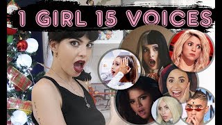 1 GIRL 15 VOICES  PART 6 ARIANA GRANDE LADY GAGA MELANIE MARTÍNEZ amp 12 more [upl. by Wittie444]