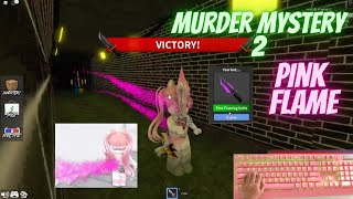 MURDER MYSTERY 2  PINK FLAMING KNIFE II ASMR asmrroblox murdermystery2 [upl. by Trevethick]