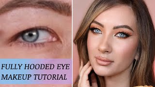 FULLY HOODED EYE MAKEUP TUTORIAL  EYELINER TECHNIQUE ✔️ [upl. by Stavros]