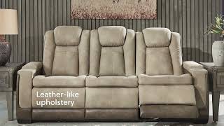 22003 Next Gen DuraPella Sand Power Reclining Living Room Set from Signature Design by Ashley [upl. by Yelena]