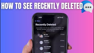 How to See Recently Deleted Messages 💬 on iPhone [upl. by Ariuqahs]