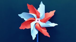 How to make a Paper Windmill  DIY Pinwheel making tutorial for Kids [upl. by Fania]