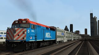 Train Simulator 2020  The Racetrack Aurora to Chicago  Metra Train 1210 to Chicago [upl. by Nitaf]