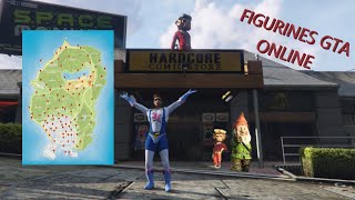 Emplacements des 100 FIGURINES  Récompenses GTA ONLINE [upl. by Peskoff]