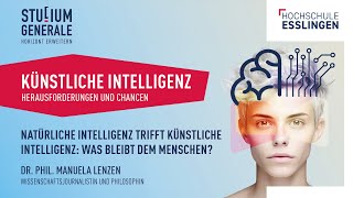 Studium Generale Natürliche Intelligenz trifft künstliche Intelligenz Was bleibt dem Menschen [upl. by Aninay]