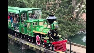 Cincinnati Zoo train  Crossing Swan Lake Offride  Dec 10 2022 [upl. by Asabi]