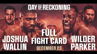 Full Fight Card Day Of Reckoning  Anthony Joshua vs Otto Wallin [upl. by Seibold716]