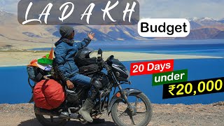 Ladakh Tour Plan  Ladakh 20 Days Trip Under ₹20000  Ladakh Itinerary Budget Places  Ladakh [upl. by Eylrac]