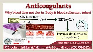 Introduction to Anticoagulants  EDTA  Properties  importance classification of anticoagulants [upl. by Scammon]