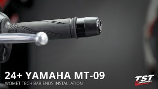 How to Install WometTech Bar Ends on 2024 Yamaha MT09 by TST Industries [upl. by Benkley412]