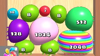 Blob Merge 3D Challenge infinity  Unlock Puzzle 128256512102420484K8k16k32k [upl. by Eedia]