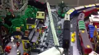 plastico lego steam train treni a vapore 3 treni girano assieme [upl. by Katushka]