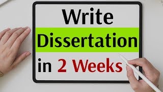 Learn how to write a dissertation in 2 weeks How to write a perfect dissertation  Best guide [upl. by Mauri]