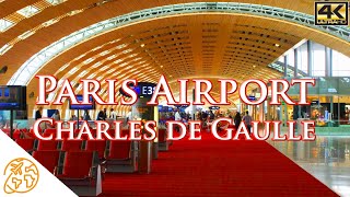 Paris Airport France Charles De Gaulle Airport Tour 4k CDG Airport [upl. by Achilles463]