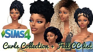 Les sims 4  Curly Hair Collection  CC list [upl. by Goles194]