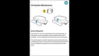 Hp ink tank printer how toh fix e9 error [upl. by Doralyn289]