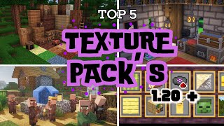 TOP TEXTURE PACKS PARA MINECRAFT 120  JAVA BEDROCK Y PE💜 PAQUETE DE TEXTURAS [upl. by Darbie]