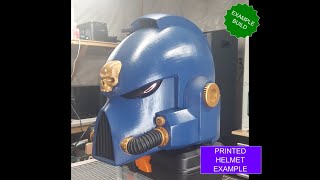 Space Marine Mk VII Printed Helmet Fabrication [upl. by Admama]