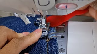 Sewing tips and tricks for beginners 20  How to cut your Jeans and kepp the Original Hem [upl. by Krigsman]