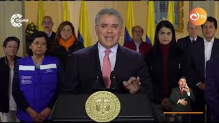 Presidente Iván Duque decreta cuarentena en todo el territorio colombiano por coronavirus COVID19 [upl. by Saisoj684]