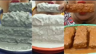 Slate Bar Crunch With Black 🖤 White 🤍 amp Red ♥️ Clay Paste Amezing Crunch By Ammu eating Vlog [upl. by Shaver266]