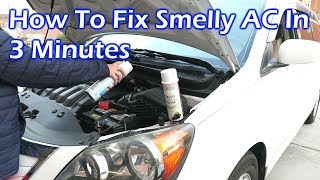 How to Fix Smelly AC in Your Car Like the Pro in 3 Minutes [upl. by Janith]