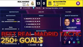 BEST SOCCER MANAGER 24 REAL MADRID TACTIC 250 GOALS SM 24 [upl. by Eigna]