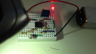 light sensor with phototransistor and 741 buildcircuitcom [upl. by Inol]