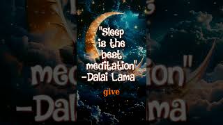 Sleep The Best Meditation – Dalai Lama’s Wisdom shorts bedtimestories [upl. by Afihtan663]