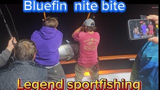 Fishing for Big Blufin nite bite using Sk jigsRip Rollerknife jigs on The Legend sportfishing [upl. by Gearard]