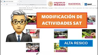 🔴🤩¿CÓMO HAGO LA MODIFICACIÓN DE ACTIVIDADES EN EL SAT EJEMPLO DE ALTA EN RESICO [upl. by Navis]